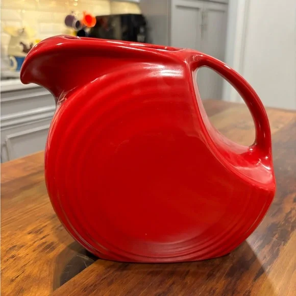 Red Fiesta Ware Vintage Pitcher - Made in the USA - Picture 3 of 10
